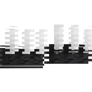 3-light Transitional Bathroom Vanity Light in Matte Black